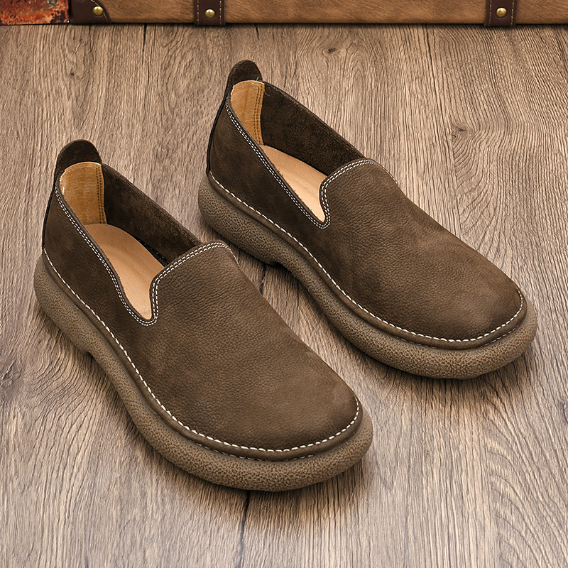 Muške kožne jedrarske tenisice, prozračan komfor, uložak od prirodne kože, gumeni potplat injekcijom oblikovanjem