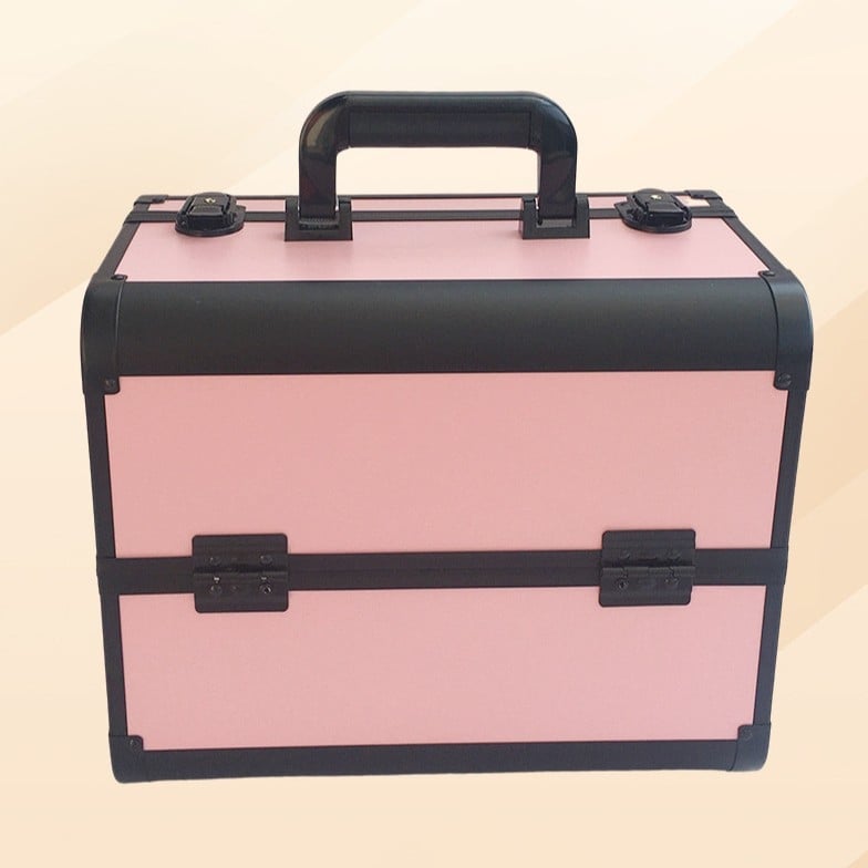 Többfunkciós sminktáska, kemény doboz alakú külső, fedett nyitás, Oxford anyagú bélés, belső cipzáras rekesz (Anyag: Oxford; Forma: doboz típus; Keménység: kemény; Nyitás: fedett; Belső zseb: cipzár)