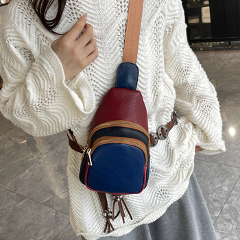 Γυναικεία τσάντα crossbody από γνήσιο δέρμα, δέρμα πρώτου στρώματος βοοειδών, σχέδιο με πολλαπλές θήκες, κλείσιμο με φερμουάρ, εσωτερική θήκη με φερμουάρ και πολυεστερική επένδυση