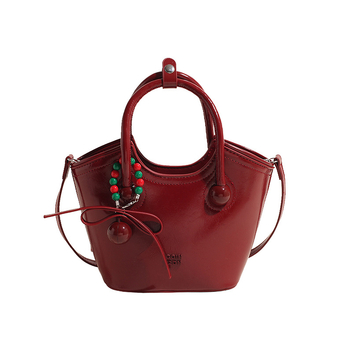 PU materjalist bucket kott, linnaliku lihtne stiil, tõmblukuga suletud, polüestervooder, sisemine zip-kott ja identifikatsiooni kott