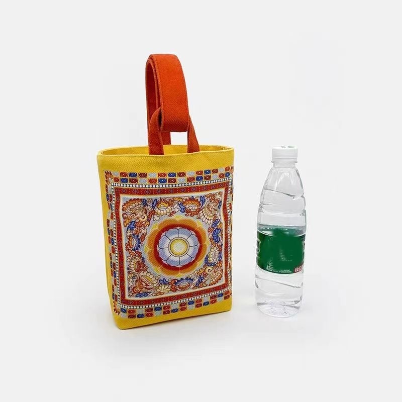 Bucket torba u kineskom stilu Dunhuang Apsara, od Oxford platna, srednje veličine, nošenje u ruci, retro nacionalni stil mode