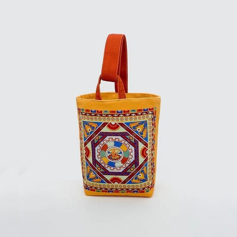 Bucket torba u kineskom stilu Dunhuang Apsara, od Oxford platna, srednje veličine, nošenje u ruci, retro nacionalni stil mode
