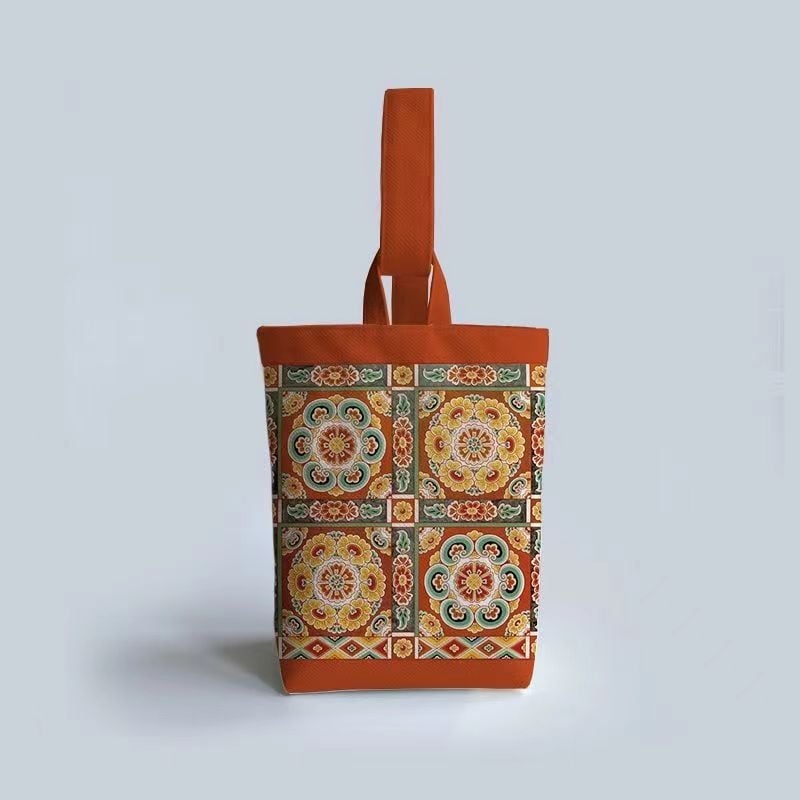 Bucket torba u kineskom stilu Dunhuang Apsara, od Oxford platna, srednje veličine, nošenje u ruci, retro nacionalni stil mode