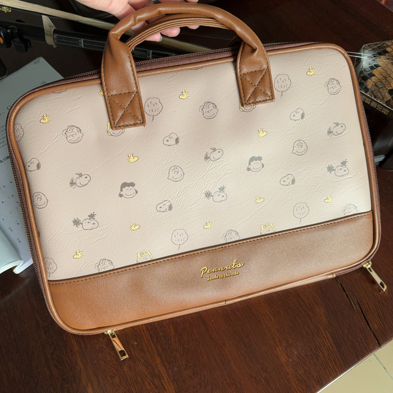 Laptop táska vízálló PU, Oxford bélés, állatmintás, uniszex, 2024 ősz