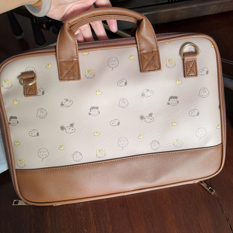 Laptop táska vízálló PU, Oxford bélés, állatmintás, uniszex, 2024 ősz