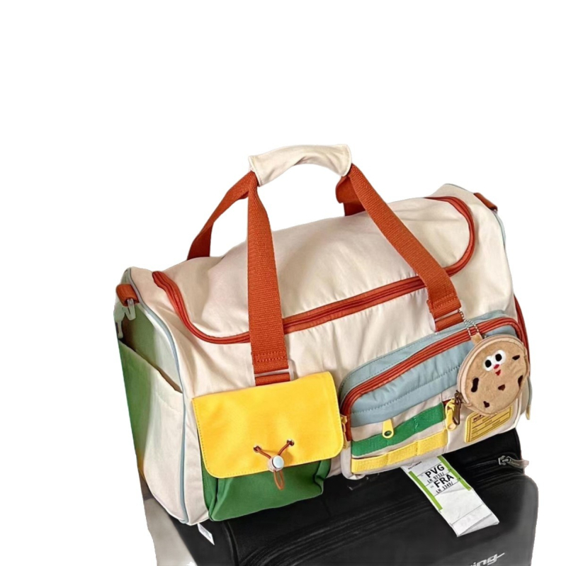 Чанта за кратки пътувания, голям капацитет, лека конструкция, материал Oxford плат, подплата PU, стил свободно пътуване, може да се използва като допълнителна чанта към куфари