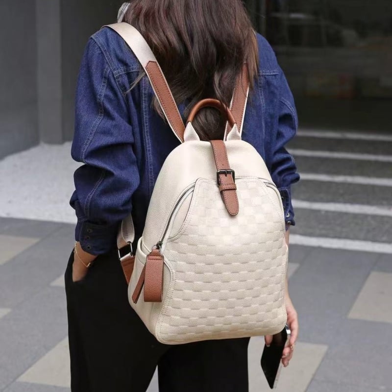 PU materiāla ceļojumu mugursoma, rāvējslēdzēja atvērums, mobilā telefona kabata, 3D ārējais dizains