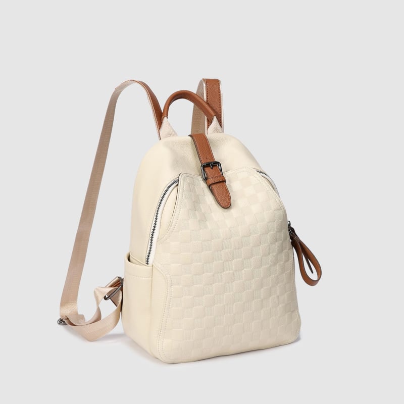 PU materiāla ceļojumu mugursoma, rāvējslēdzēja atvērums, mobilā telefona kabata, 3D ārējais dizains