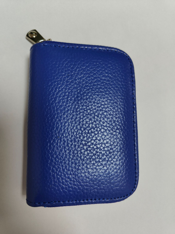 Κάρτο-πορτοφόλι από γνήσιο δέρμα με προστασία RFID, αντικλοπή, με φερμουάρ, Unisex, πολυλειτουργικός οργανωτής ακκορντιόν