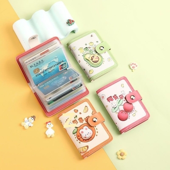 Θήκη καρτών σε στιλ αλμπουμ, γλυκό καρτούν σχέδιο, μεγάλη χωρητικότητα, PU δέρμα