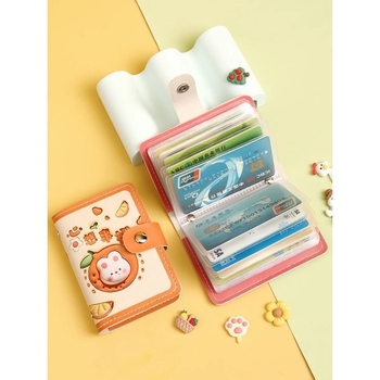 Θήκη καρτών σε στιλ αλμπουμ, γλυκό καρτούν σχέδιο, μεγάλη χωρητικότητα, PU δέρμα