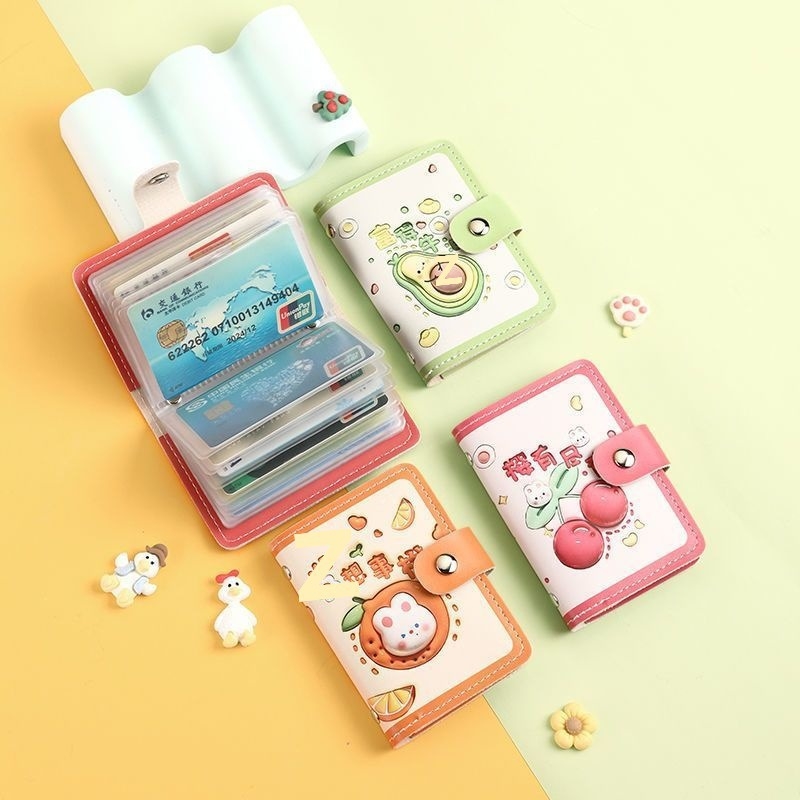 Θήκη καρτών σε στιλ αλμπουμ, γλυκό καρτούν σχέδιο, μεγάλη χωρητικότητα, PU δέρμα