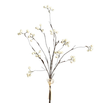 Buchet cu fructe simulate tung și flori uscate; materiale: bule, flori uscate, adeziv moale, sârmă; croială: semi manuală și semi mecanică; soiuri: ginkgo mic, fruct umbrelă