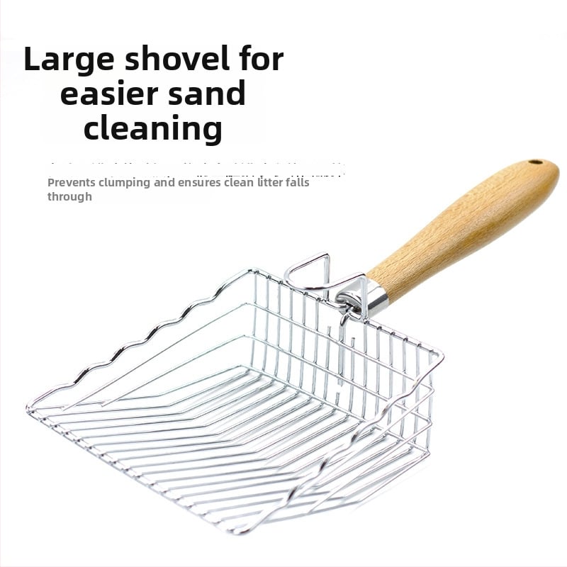 Metalna kašika za mačji pijesak; kompatibilna s bentonitom, tofijom i miješanim pijeskom; nije uvezeno; bez privatne oznake