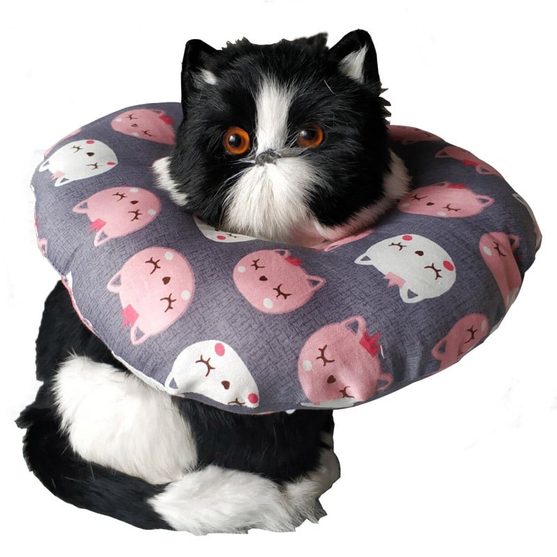 Macska nyakörv - puha szövet, univerzális méret, harapás elleni