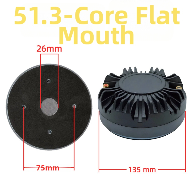 Aooboe augstas frekvences vadītājs ar plakanu rogu, ārējā magnētiskā ķēde, tīra titāna diafragma, piemērots skaļruņiem