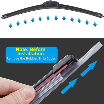 Bezkaula automašīnas tīrītāja lāpstiņa, modelis GJ0022, 12V, gumijas-tērauda-plastikas maisījums, universāla saderība