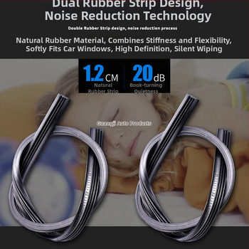 Bezkaula automašīnas tīrītāja lāpstiņa, modelis GJ0022, 12V, gumijas-tērauda-plastikas maisījums, universāla saderība