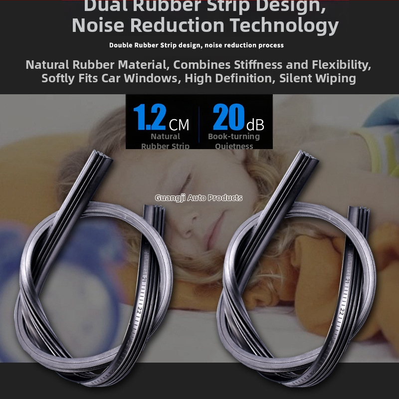 Bezkaula automašīnas tīrītāja lāpstiņa, modelis GJ0022, 12V, gumijas-tērauda-plastikas maisījums, universāla saderība