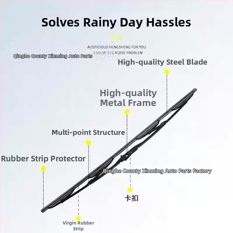 Auto tīrītājs ar U formas dzelzs kaula dizainu, modelis 14-28, der 99% U formas rokturiem, 90° tīrīšanas leņķis, 12–24V