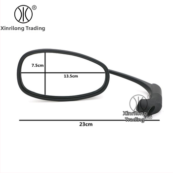 HP-J003 мотоциклетно огледало за обратно виждане, плоско огледало, 12V, корпус ABS+алюминиева сплав, стъклена леща, съвместимо с 8 мм и 10 мм кормило