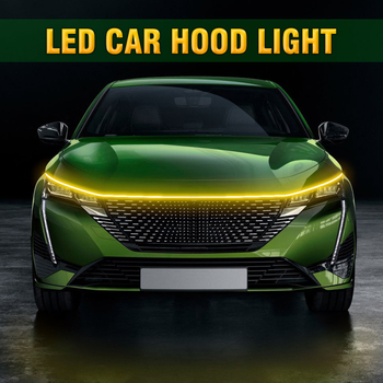 Autó kapucnis LED szalag – rugalmas dekoratív nappali fény, univerzális modell, 12V, 3W, LED, élettartam 5000+ óra