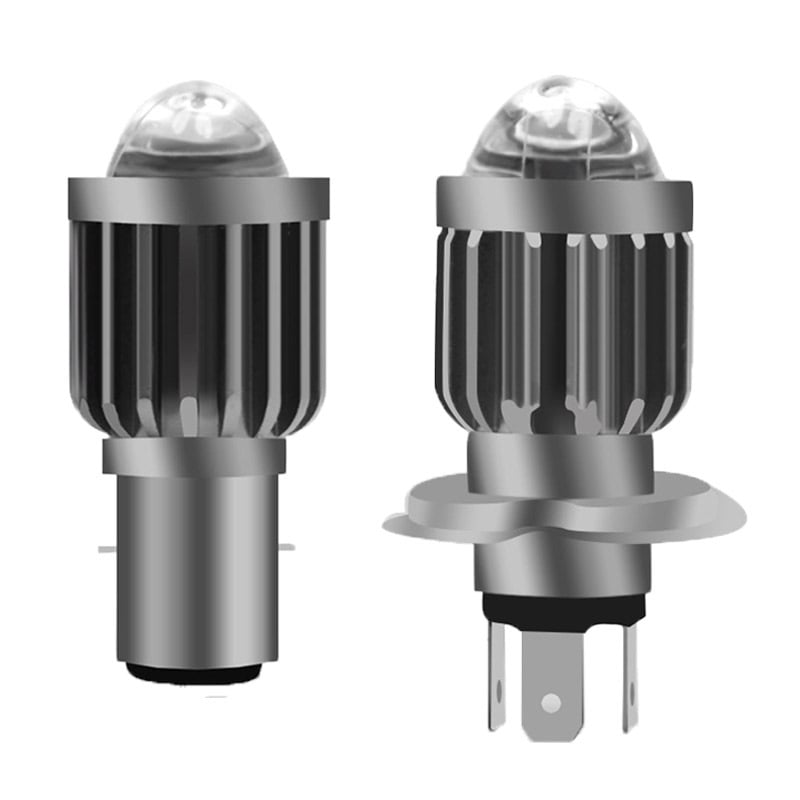 Spot LED pentru motocicletă cu lentilă, LED bicromatic, compatibil H4/H6 (12-80V, 30W, 1200LM)