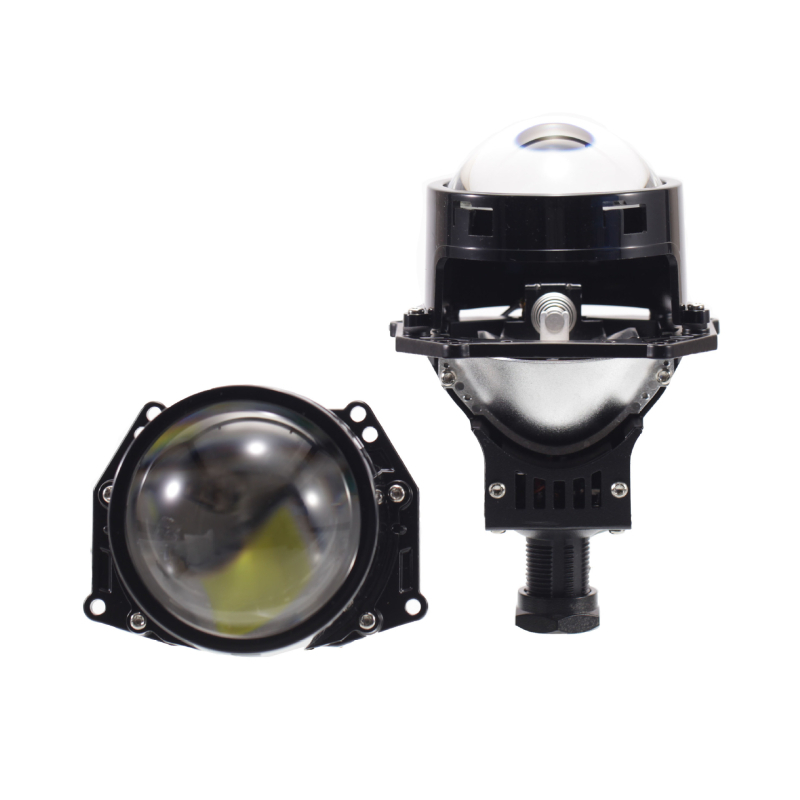 Far LED pentru motocicletă, cu lumină dublă, 55/65W, 12V, 5000-12000 lm, durată de viață 300000 h, model K5 lumină dublă