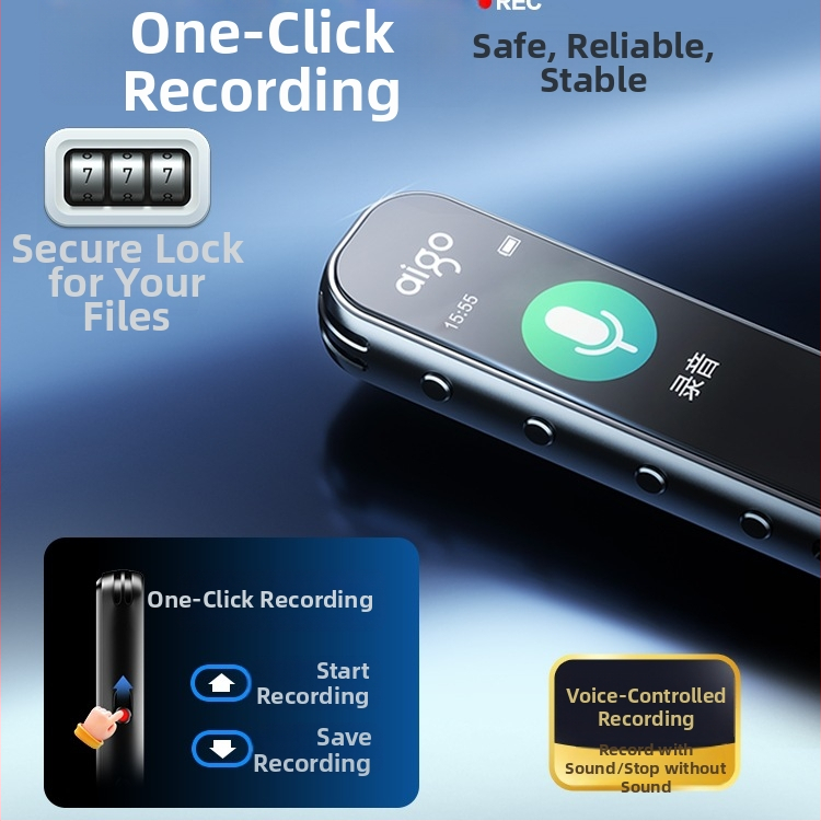 Patriot stilou de înregistrare digital, cu reducere a zgomotului în înaltă definiție, 128 MB memorie, model R3312, alimentare din brichetă auto și redare MP3