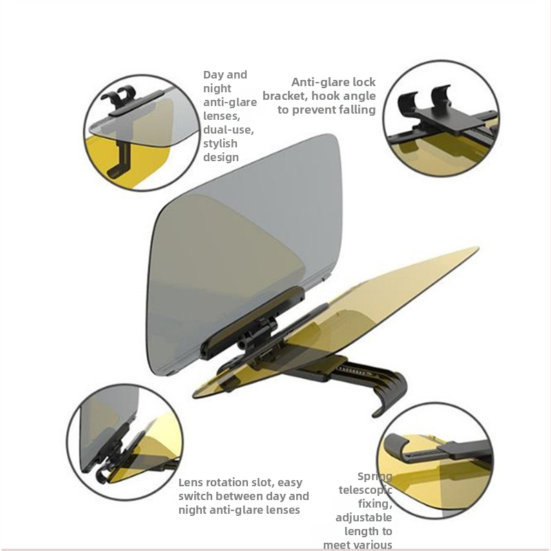 Automašīnas pretgaismas saulessargs dienā un naktī, teleskopiska uzstādīšana, alumīnija folija, universāla piestiprināšana, Toyota saderīgs