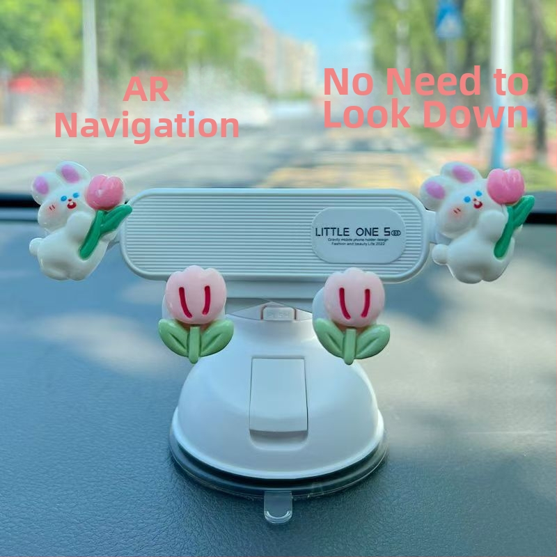 Držač telefona za automobil s vakuumskim nosačem na instrument ploču, univerzalni, nepunjen, karikatura dizajn