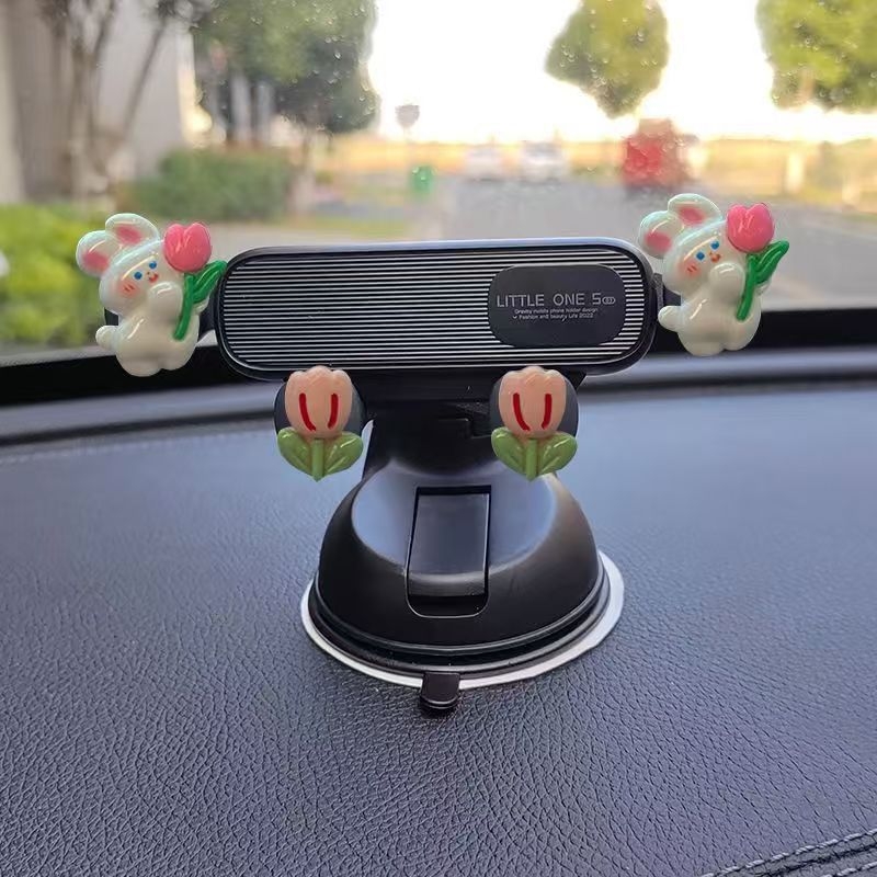 Držač telefona za automobil s vakuumskim nosačem na instrument ploču, univerzalni, nepunjen, karikatura dizajn