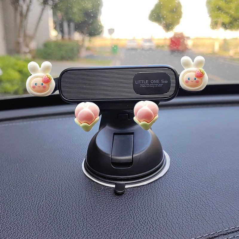 Držač telefona za automobil s vakuumskim nosačem na instrument ploču, univerzalni, nepunjen, karikatura dizajn