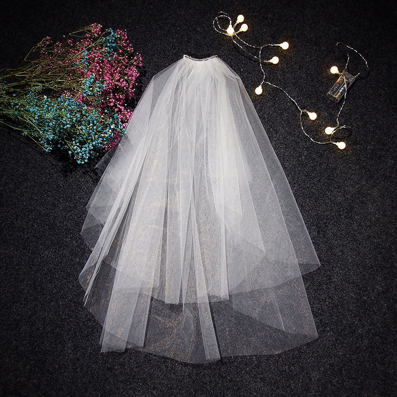 Воал и украса за глава, ултра фееричен стил, кратък моден проп за снимки от инфлуенсър, булчинско основно сватбено облекло, Марка Unique • Налично в склада • Лято 2021