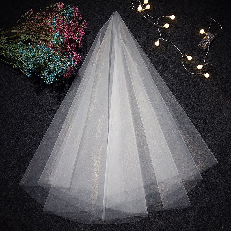 Воал и украса за глава, ултра фееричен стил, кратък моден проп за снимки от инфлуенсър, булчинско основно сватбено облекло, Марка Unique • Налично в склада • Лято 2021