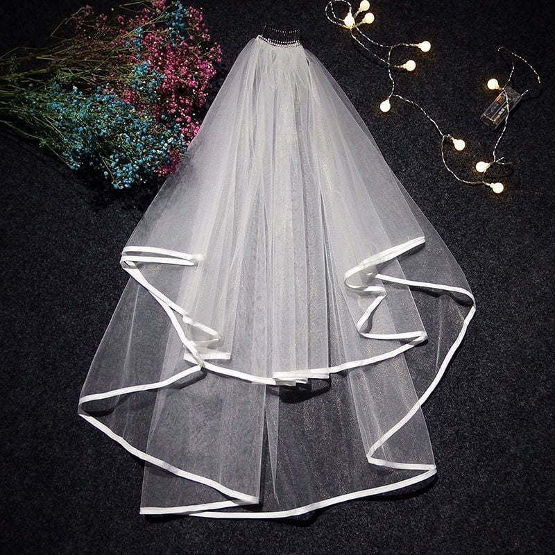 Воал и украса за глава, ултра фееричен стил, кратък моден проп за снимки от инфлуенсър, булчинско основно сватбено облекло, Марка Unique • Налично в склада • Лято 2021