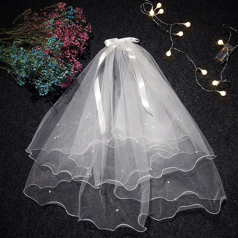 Воал и украса за глава, ултра фееричен стил, кратък моден проп за снимки от инфлуенсър, булчинско основно сватбено облекло, Марка Unique • Налично в склада • Лято 2021