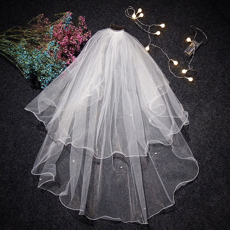 Воал и украса за глава, ултра фееричен стил, кратък моден проп за снимки от инфлуенсър, булчинско основно сватбено облекло, Марка Unique • Налично в склада • Лято 2021