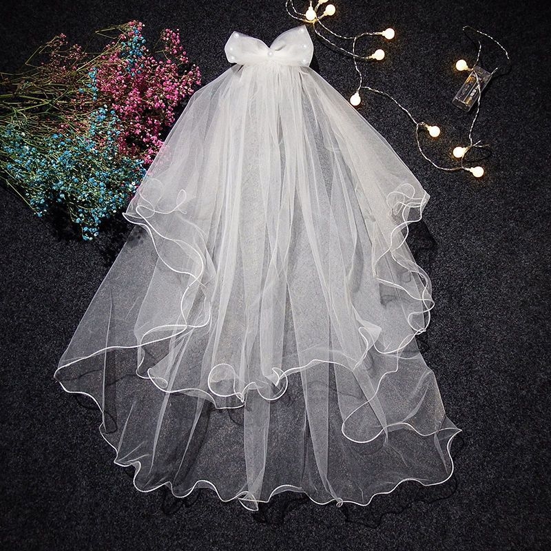 Воал и украса за глава, ултра фееричен стил, кратък моден проп за снимки от инфлуенсър, булчинско основно сватбено облекло, Марка Unique • Налично в склада • Лято 2021