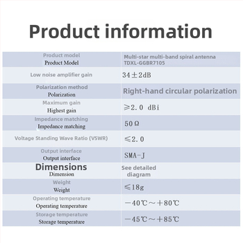TDXL GNSS Beidou GPS – Augstas precizitātes drona pozicionēšana, daudzfrekvenču aktīvā četrvirpā spirālantenna RTK kartēšanai