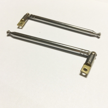 5 sekciju nerūsējošā tērauda teleskopiskā antena ar universālo galvu; 50 Ω, pilnā diapazonā, peļņa 3