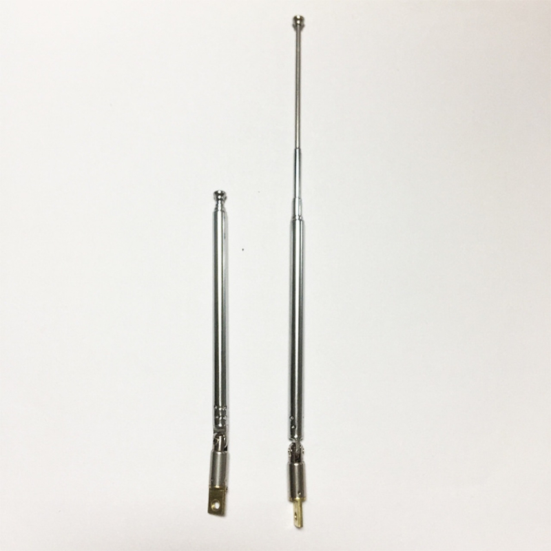 5 sekciju nerūsējošā tērauda teleskopiskā antena ar universālo galvu; 50 Ω, pilnā diapazonā, peļņa 3