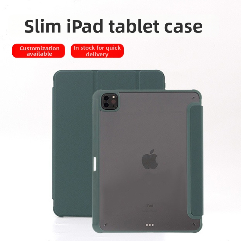 Silikoninis iPad apsauginis dėklas, plonas ir lengvas, sulankstomas flip dangtelis su magnetiniu stovu, automatinis miegas, suderinamas su Apple iPad (daugelis modelių)