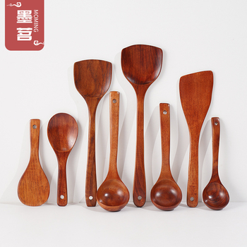 Koka ēdiena gatavošanas lāpstiņa nepieķepjošām pannām, anti-slīdēšana, anti-apdedzināšana, koks, logotipa druka, pielāgošana, privātā zīmola iespēja