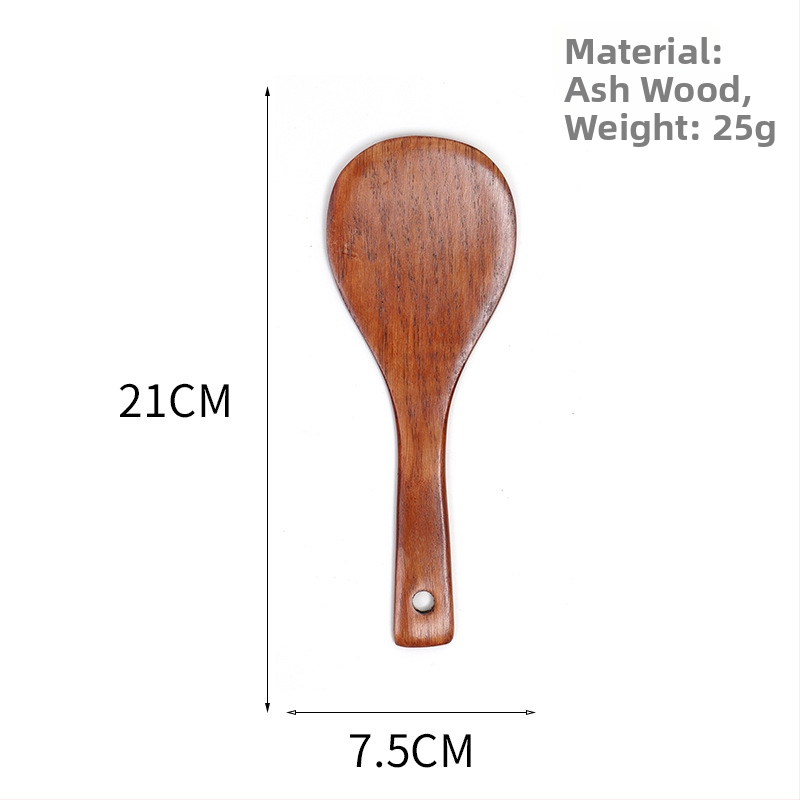 Koka ēdiena gatavošanas lāpstiņa nepieķepjošām pannām, anti-slīdēšana, anti-apdedzināšana, koks, logotipa druka, pielāgošana, privātā zīmola iespēja