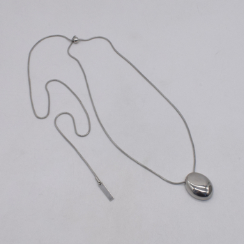 Colier din aliaj cu lanț din bambus, pandantiv din oțel inoxidabil, stil vânt rece, tendință de personalitate