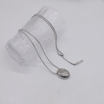 Colier din aliaj cu lanț din bambus, pandantiv din oțel inoxidabil, stil vânt rece, tendință de personalitate