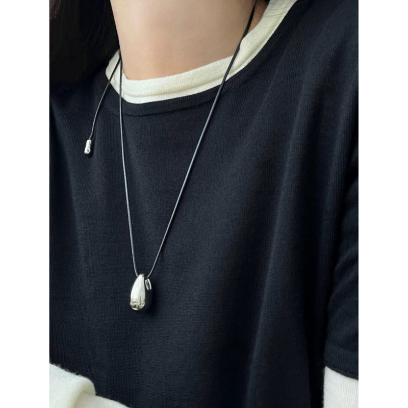 Colier unisex din cupru, cu zale regulate, placare electroplatină, stil lux ușor.