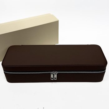 Kutija za pohranu satova, 6 pretinaca, prijenosna PU koža, zatvarač, zaštita od prašine, otpornost na pad