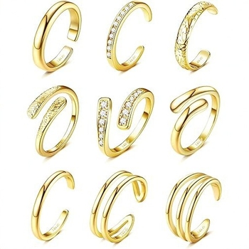 Ineluri pentru degetele de la picioare, unisex, geometrice, minimalist, bijuterii pentru picioare, deschise, vara 2025